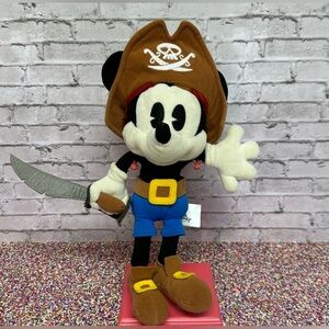 Disney Parks Pirate Mickey Mouse 11 in. Plush Pirates of the Caribbean